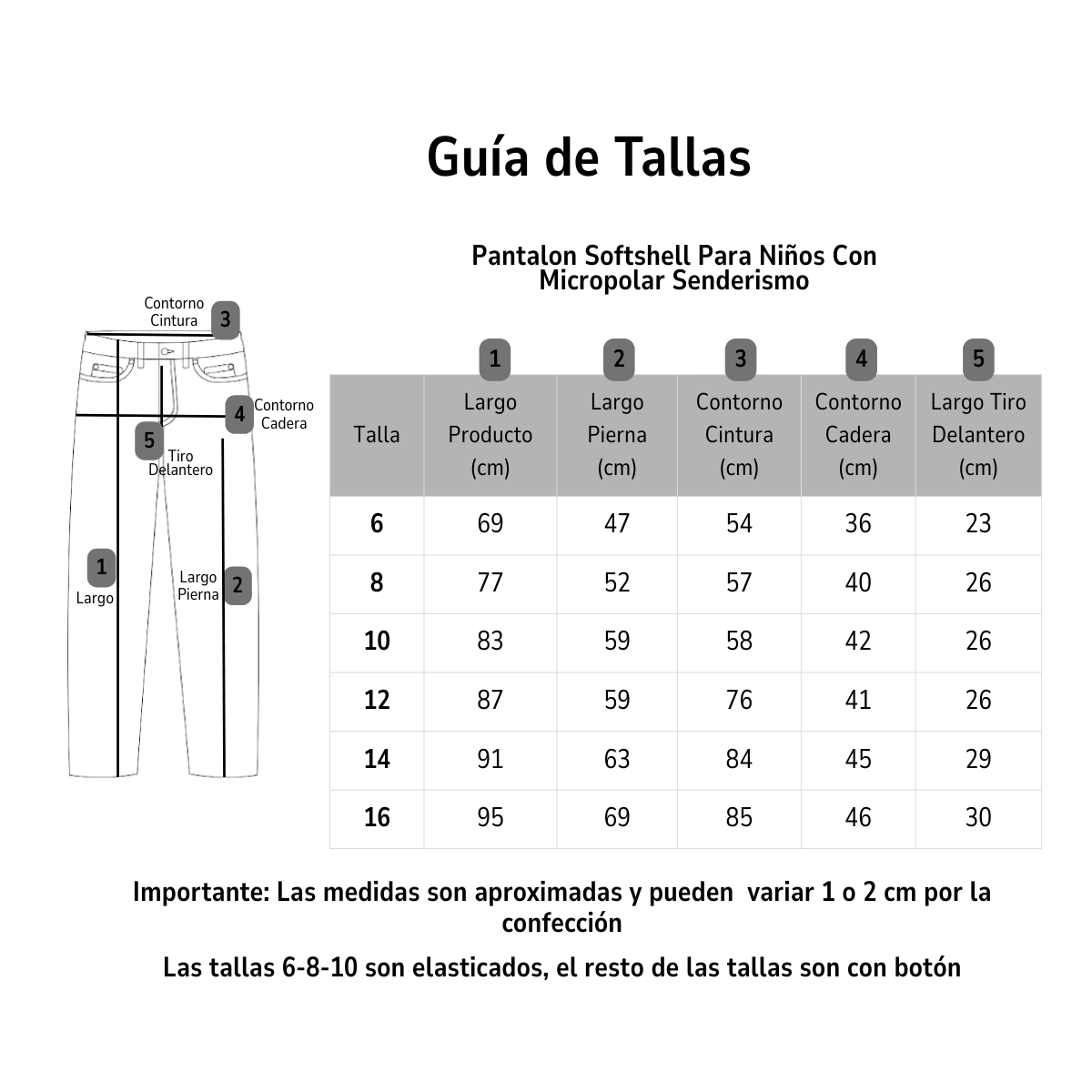 Pantalon Softshell Cintura Mixta Para Niños Con Micropolar Senderismo-6
