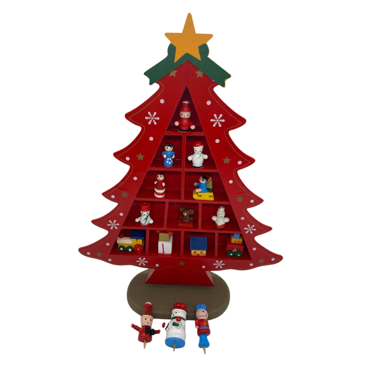 Árbol Navideño De Madera Escritorio Mini Arbolito De Navidad 2025-2