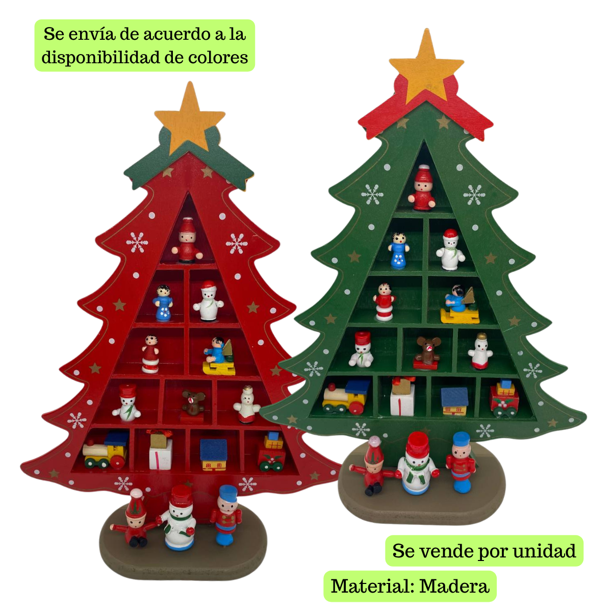 Árbol Navideño De Madera Escritorio Mini Arbolito De Navidad 2025-4