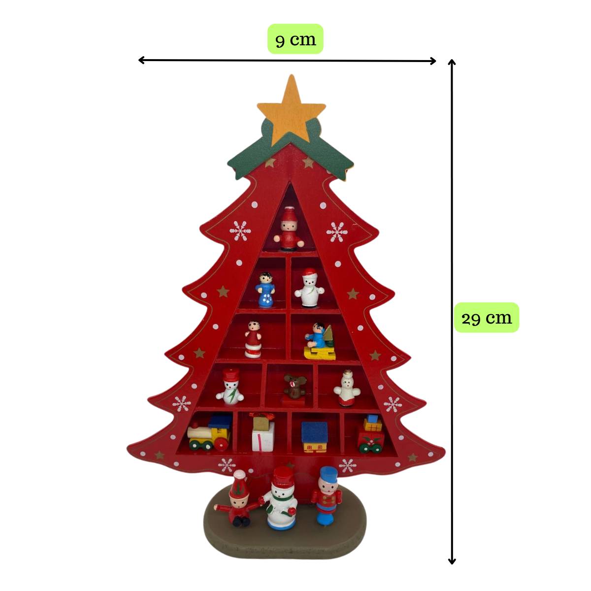 Árbol Navideño De Madera Escritorio Mini Arbolito De Navidad 2025-5