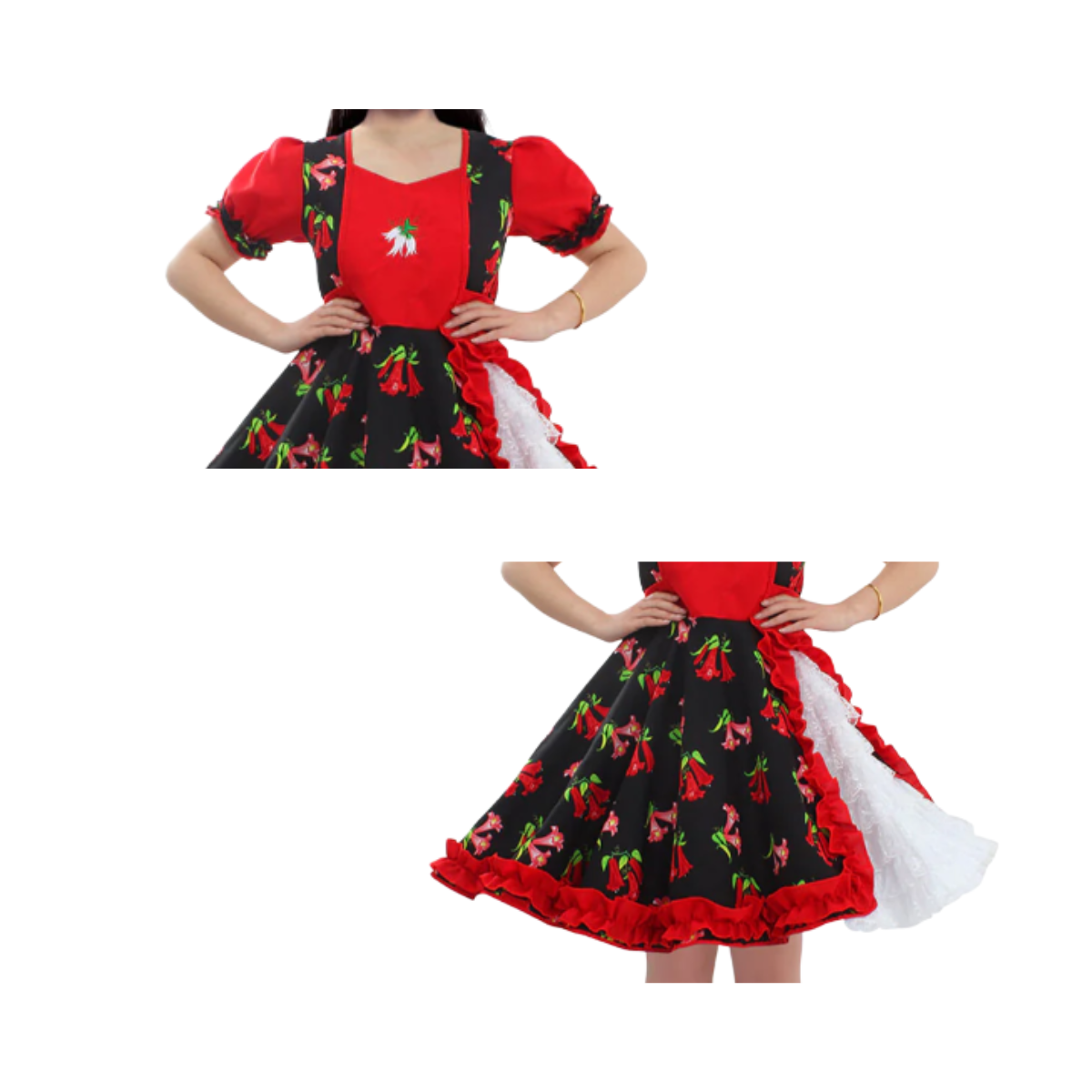 Vestido Huasa Juvenil Chinita Fechas Patrias Chile-1