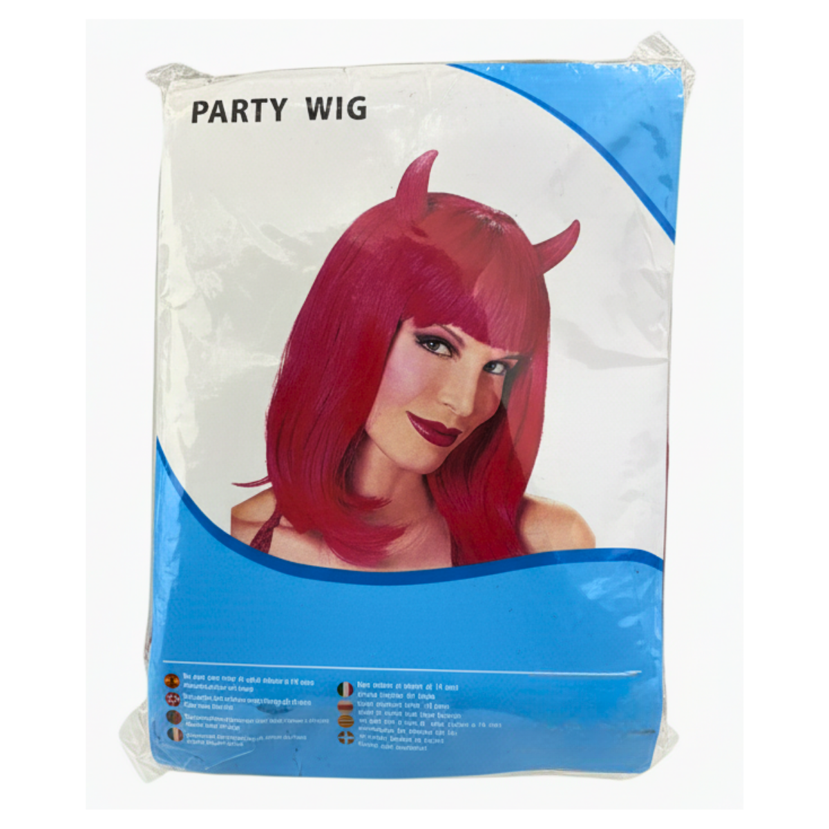 Peluca De Diablita Roja Noche Brujas Halloween 2025-3