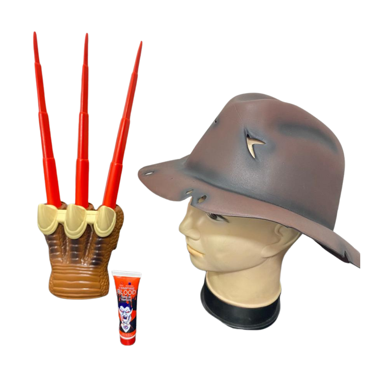 Set Disfraz (Sombrero+Garra+Sangre Artificial) Halloween 2025-1