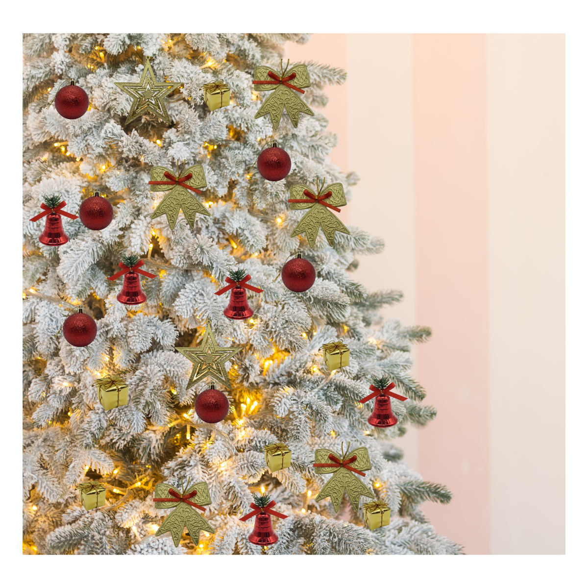 Pack Accesorios Para Arbol De Navidad Bolas Pinos Mix Colores-4