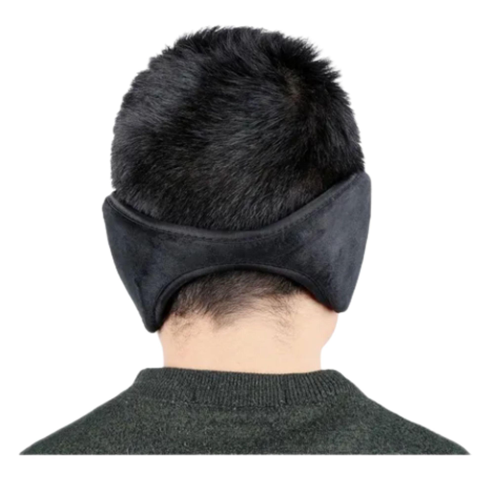 Orejera Polar Ajustable Para Hombres y Mujeres  Color Negro -2