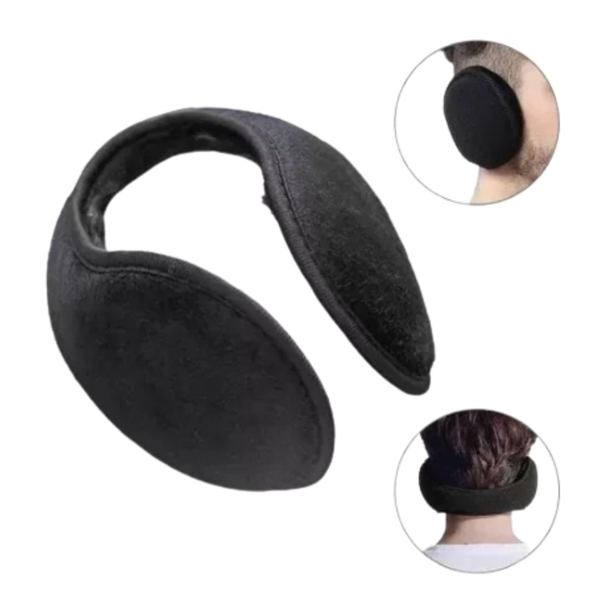 Orejera Polar Ajustable Para Hombres y Mujeres  Color Negro -3