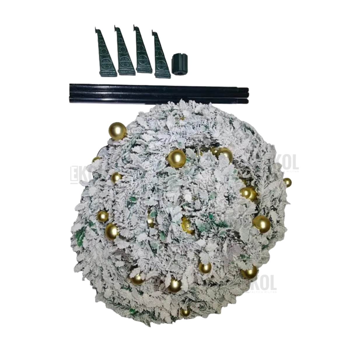 Árbol De Pascua Premium 2.10 M Pino De Navidad Plegable Nevado Adornos-2