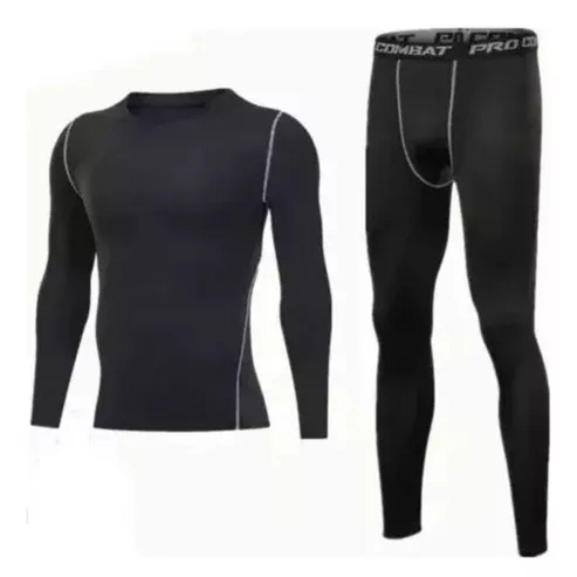 Primera Capa  Camiseta y Calza Deportiva  Hombre Invierno Termico-4