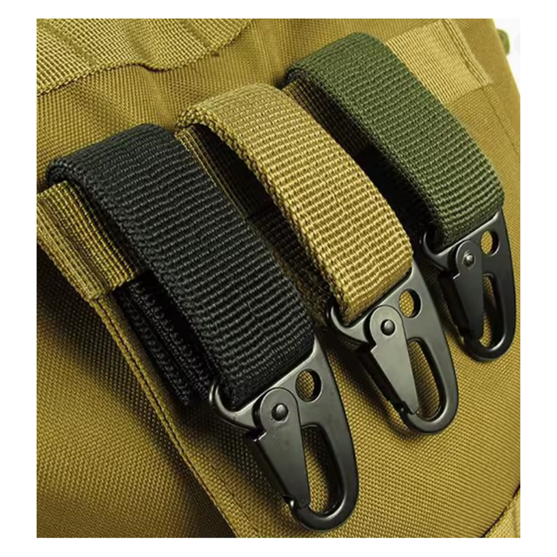 Llavero Mosqueton Táctico Militar Sist Molle Velcro-2