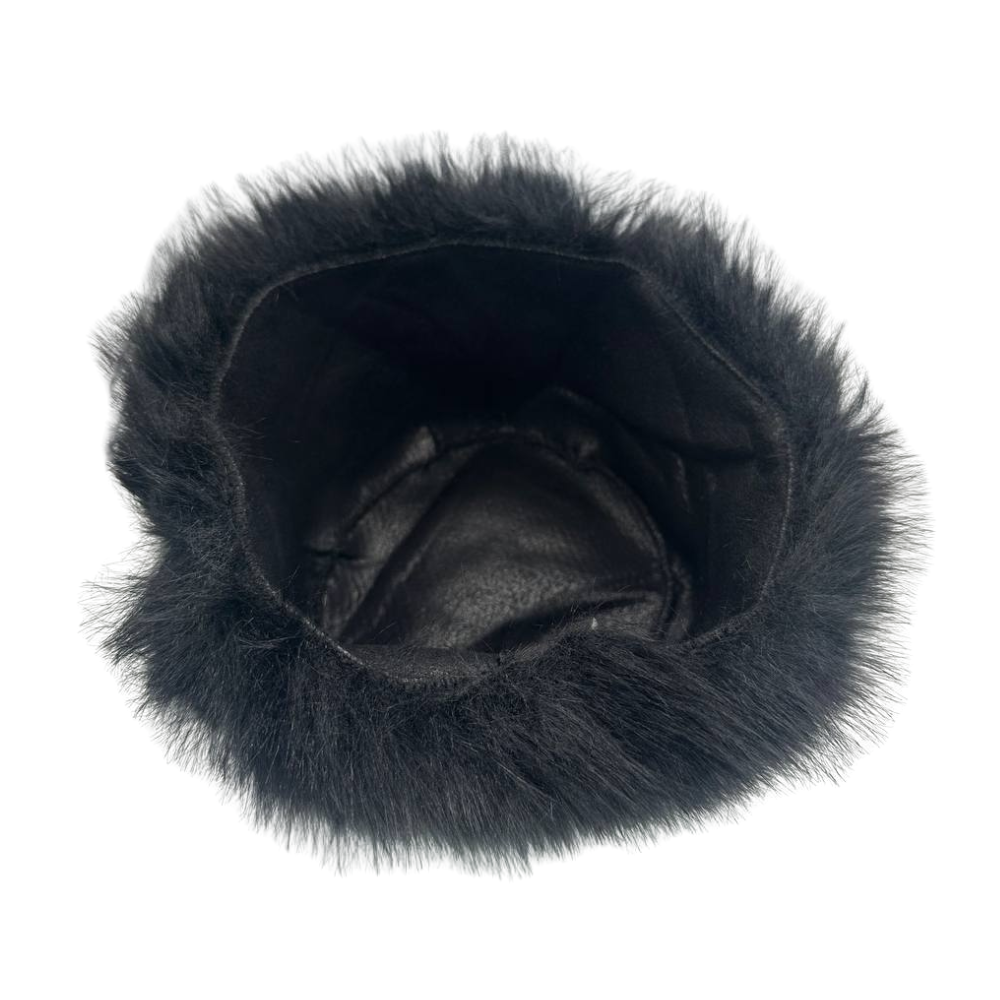 Gorro Peludo Tipo Cosaco para Mujer Accesorio de Invierno Elegante-3