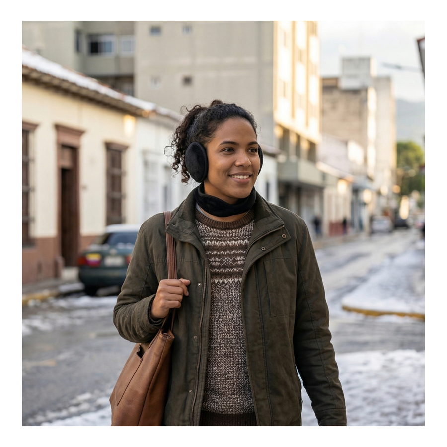 Orejera Polar Nuca Ajustable Unisex Invierno-0