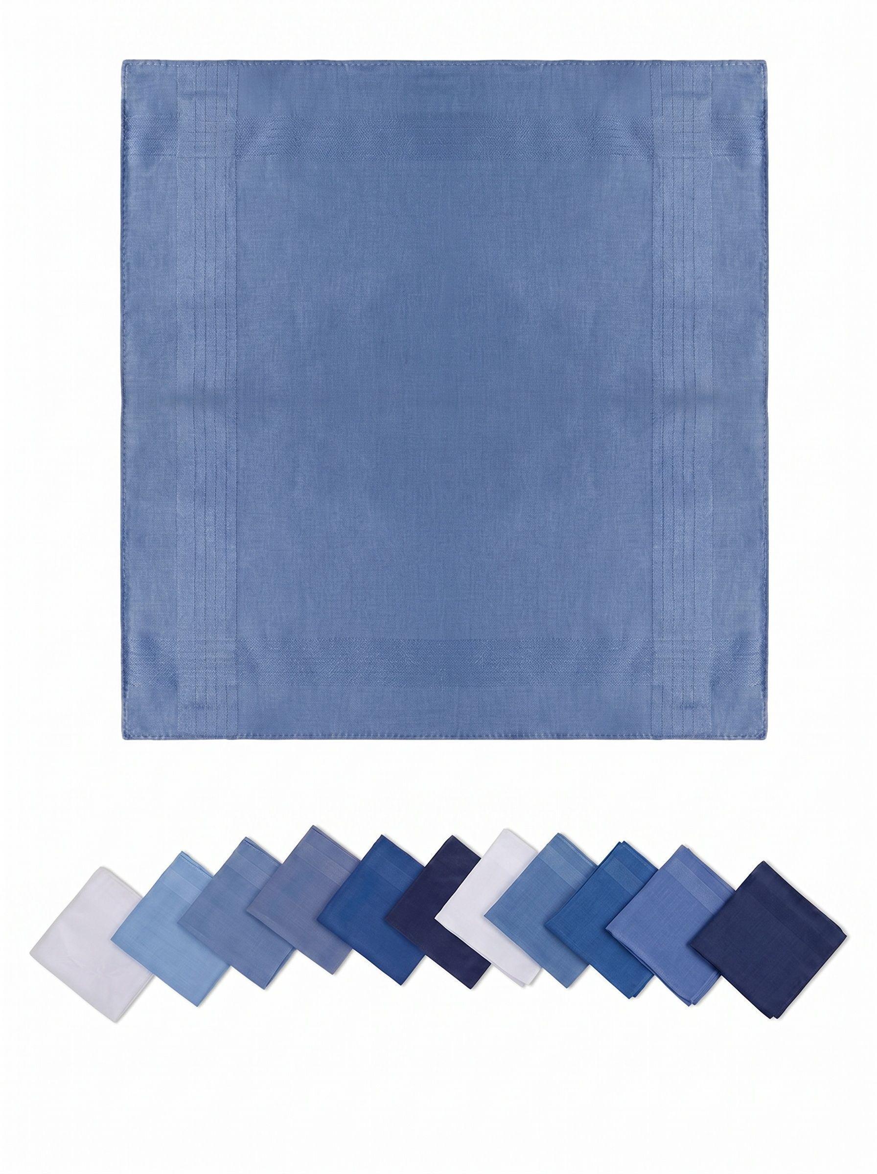 Pack de 12 Pañuelos para Hombre en Algodón 100% Tamaño Calidad Premium-2