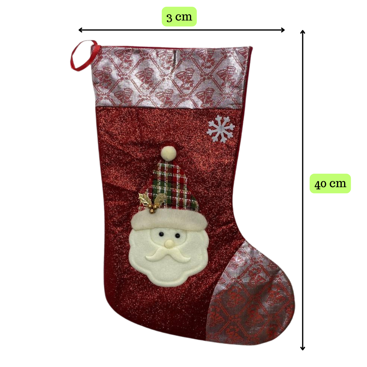 Bota Navideña Viejito Pascuero Grande Modelo 2 Navidad Decoración-4