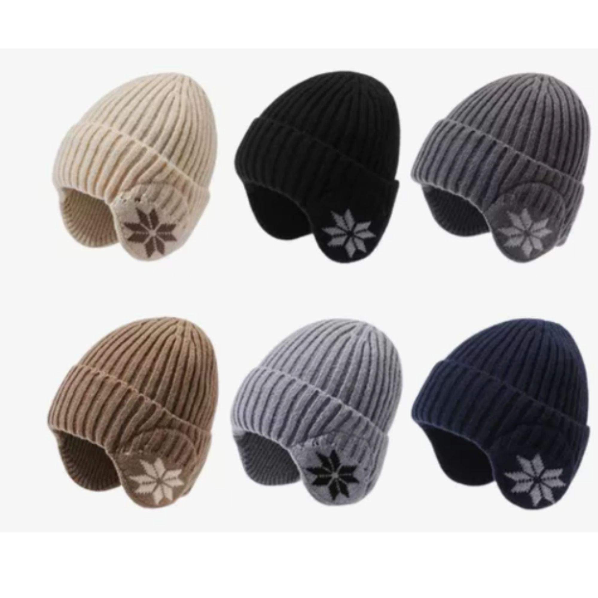 12 Gorro Beanie De Lana Con Cubre Orejas  Adulto Unisex-3