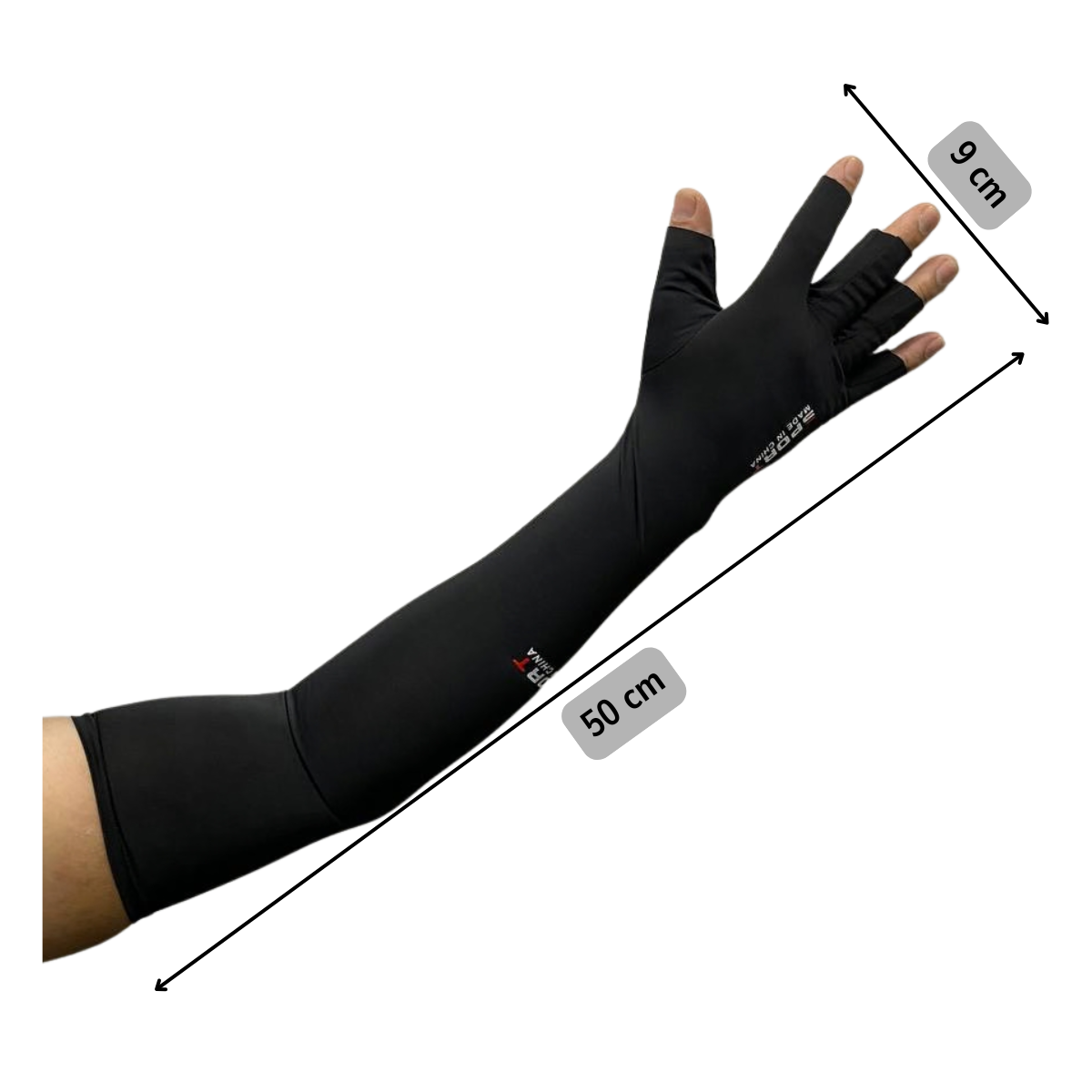 Mangas Compresión Brazo Camuflaje UV Invierno Talla Única Color Negro-6