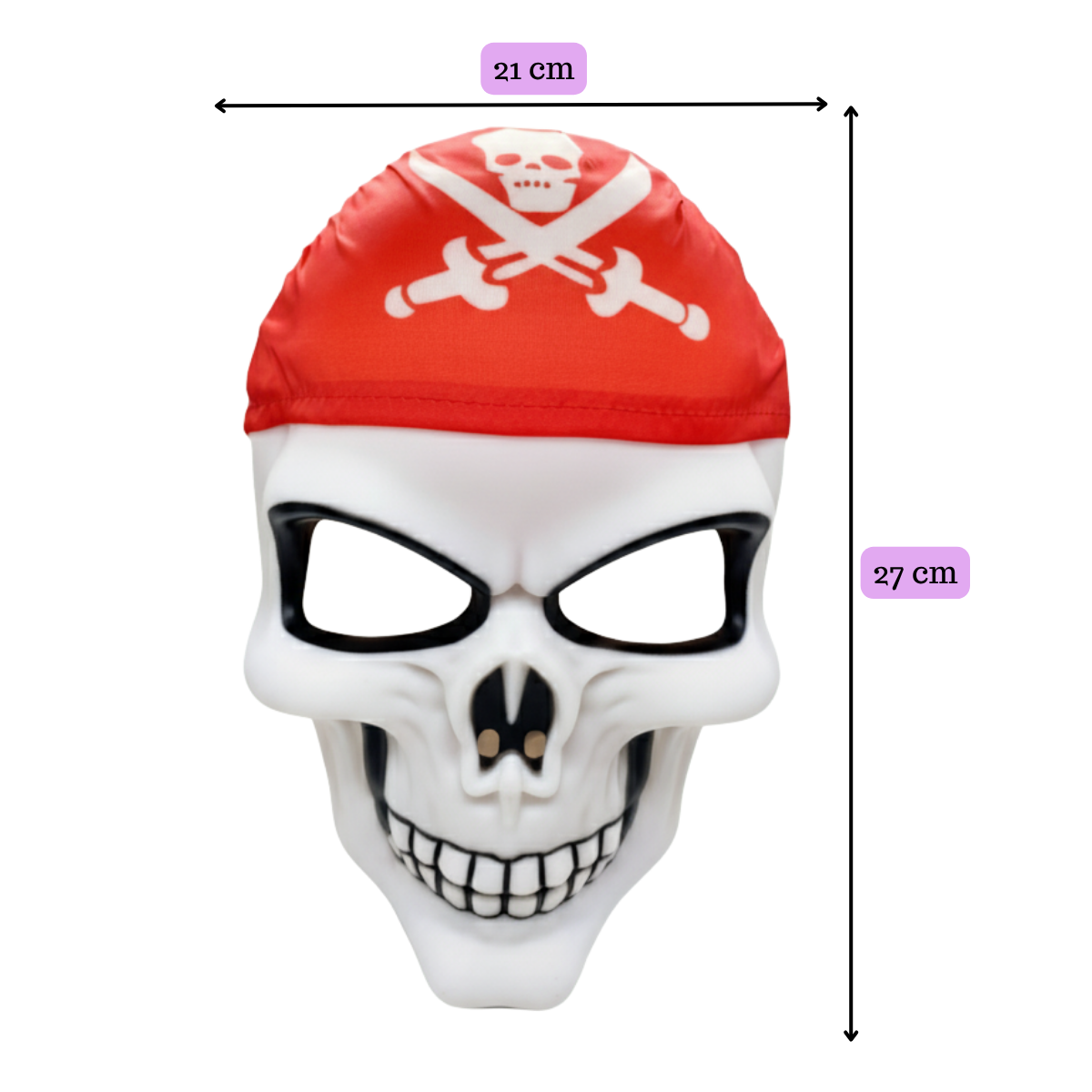 Máscara Pirata Terror + Sable Noche Brujas Halloween 2025-4