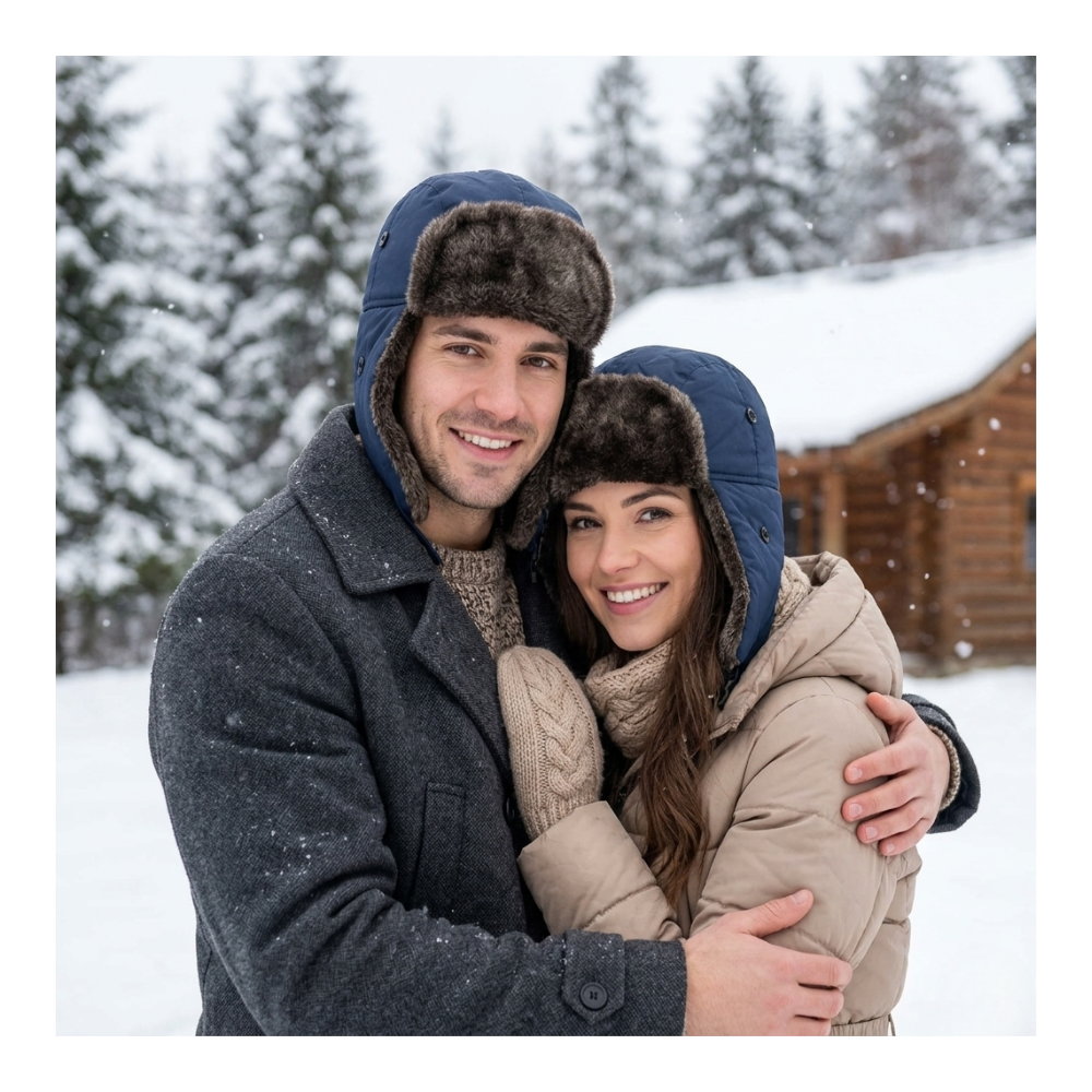 Gorro Ruso Unisex De Lona Parka Calido Termico-5