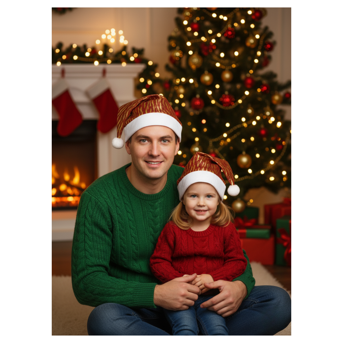 Pack 6 Gorros Viejo Pascuero Premium Navidad Festividad Diseños Varios-3