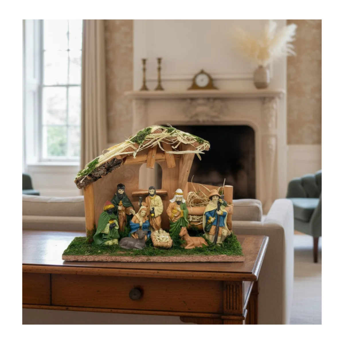 Pesebres Navideños De Madera Nacimiento Hogar Navidad 2025-6