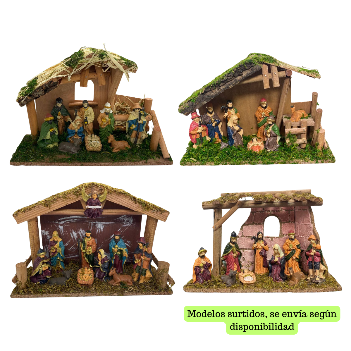 Pesebres Navideños De Madera Nacimiento Hogar Navidad 2025-2