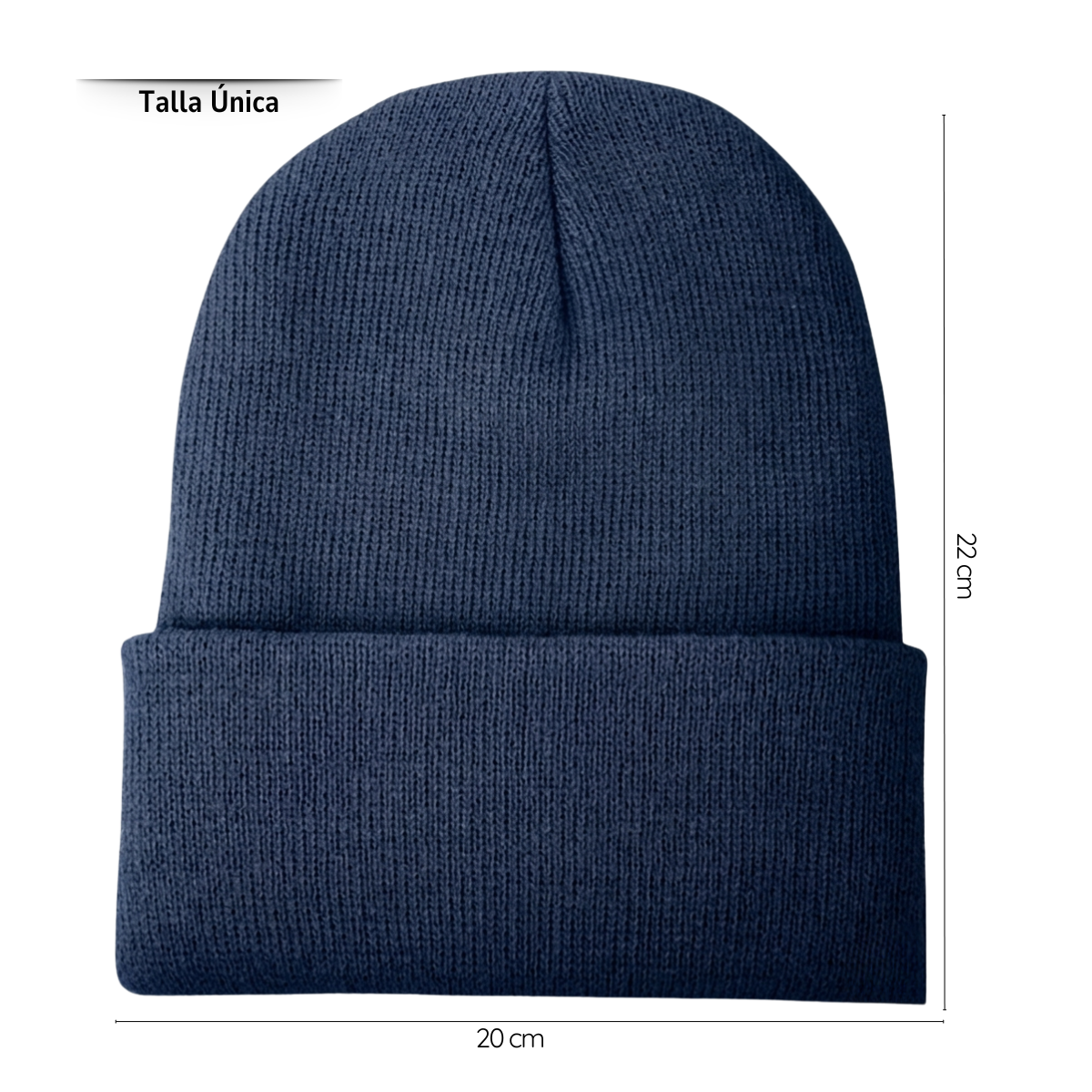 Pack 12 Gorros De Lana Con Doblez Adulto-3