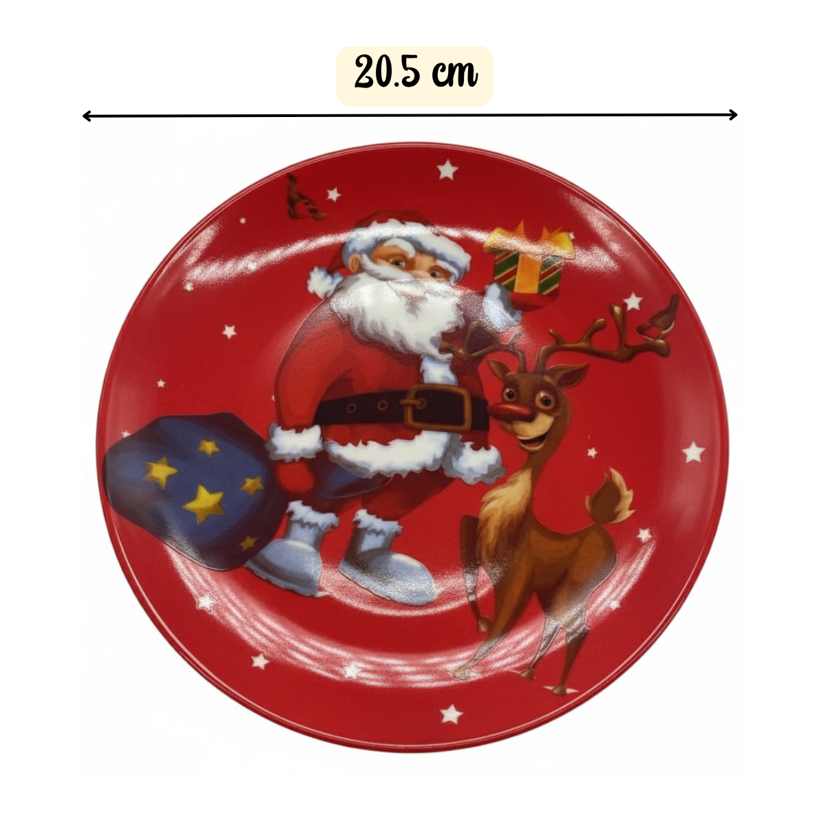 Set De Taza Plato Y Bowl De Navidad Viejo Pascuero Navidad Rojo Viejito Pascuero-2