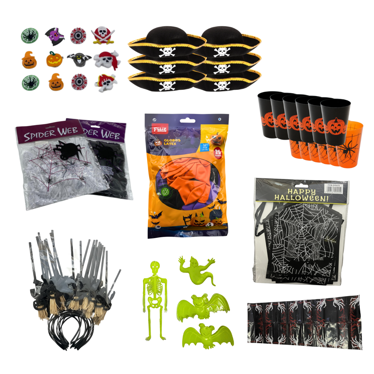 Set 45 Piezas Decoración y Acesorios Premium Halloween 2025-0