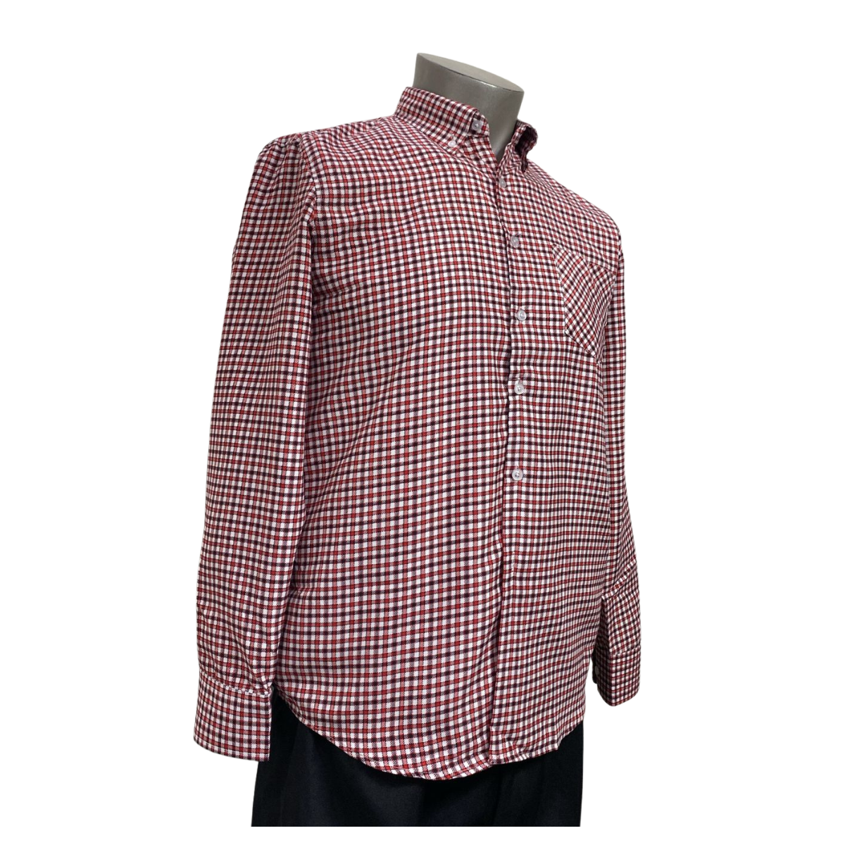 Camisa Cuadrille Para Traje Huaso Hombre Fiestas Patrias Blanco Rojo-3