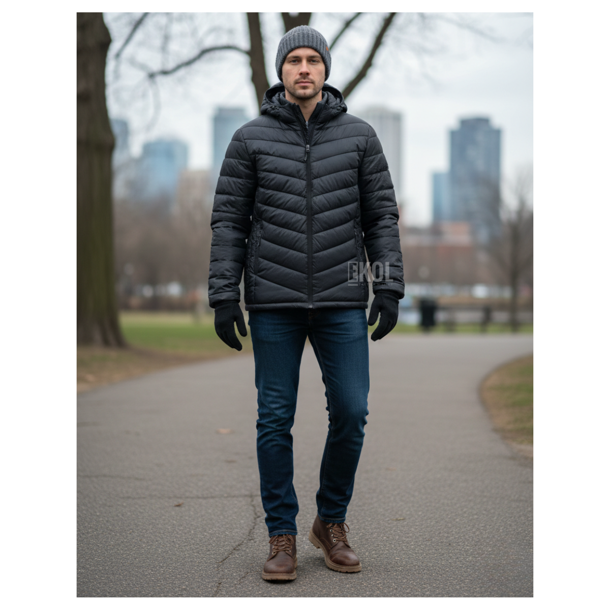 Chaqueta Parka Térmica Negra Comodidad y Calce Perfecto-6