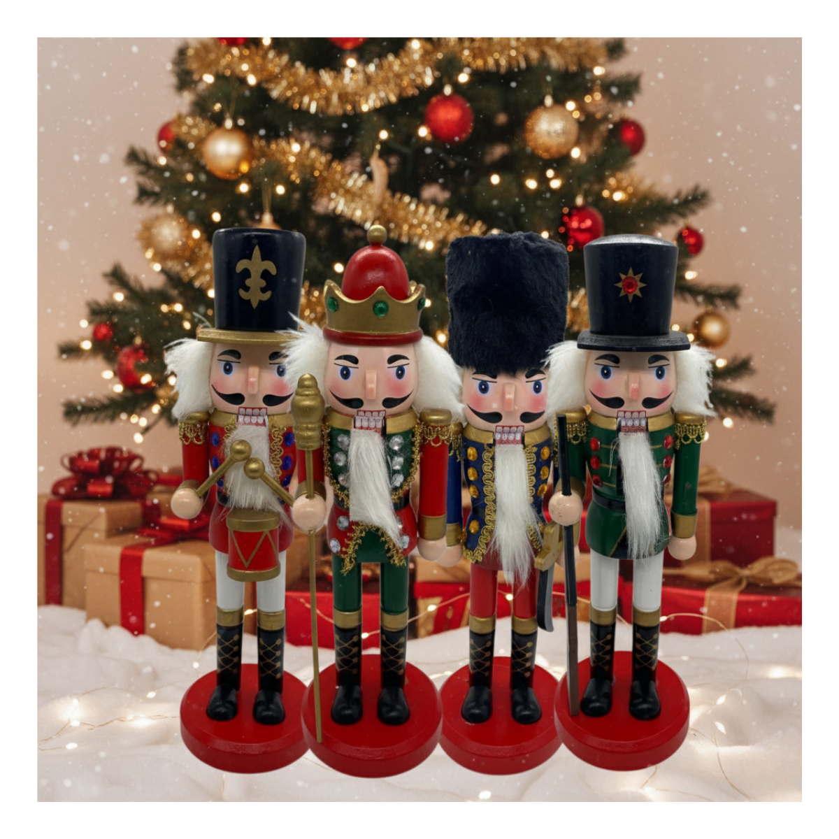Pack 3 Muñecos Cascanueces 26cm Decoración Surtido Navidad 2025-6