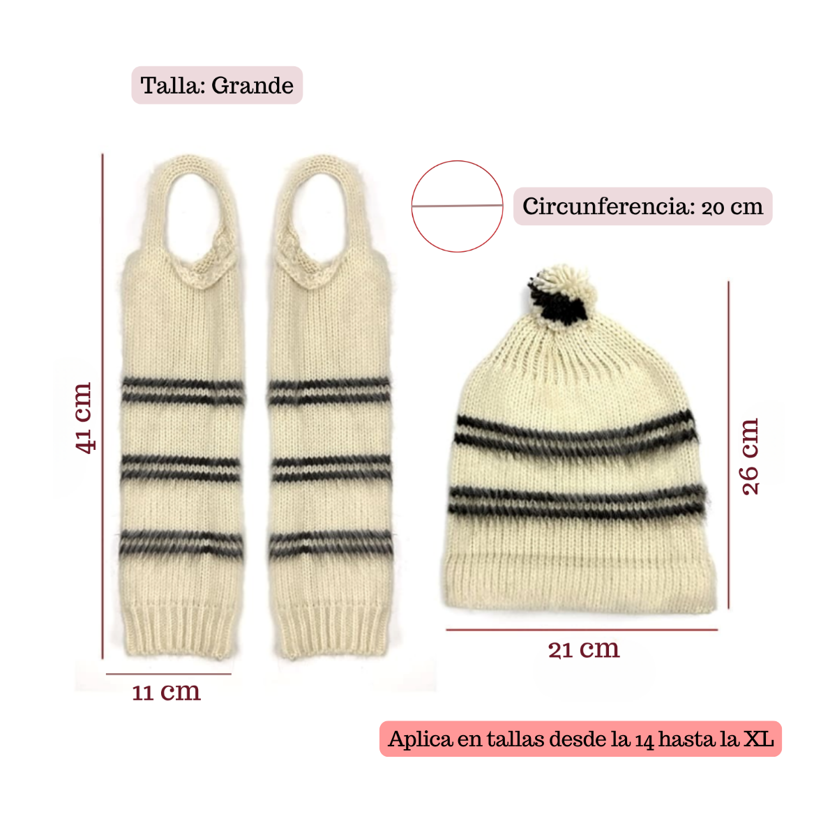 Set Vestimenta Chilote Chaleco Con Gorro Y Polainas-4