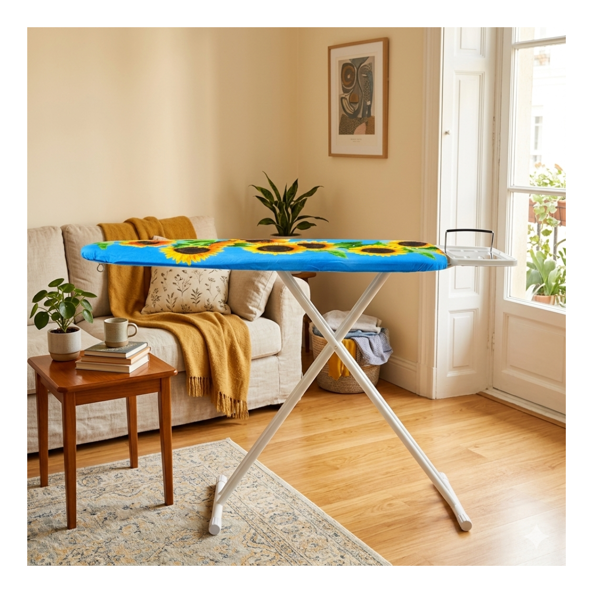 Tabla de Planchar Reforzada Ajustable y Plegable 110x90 cm - Diseños Surtidos-0