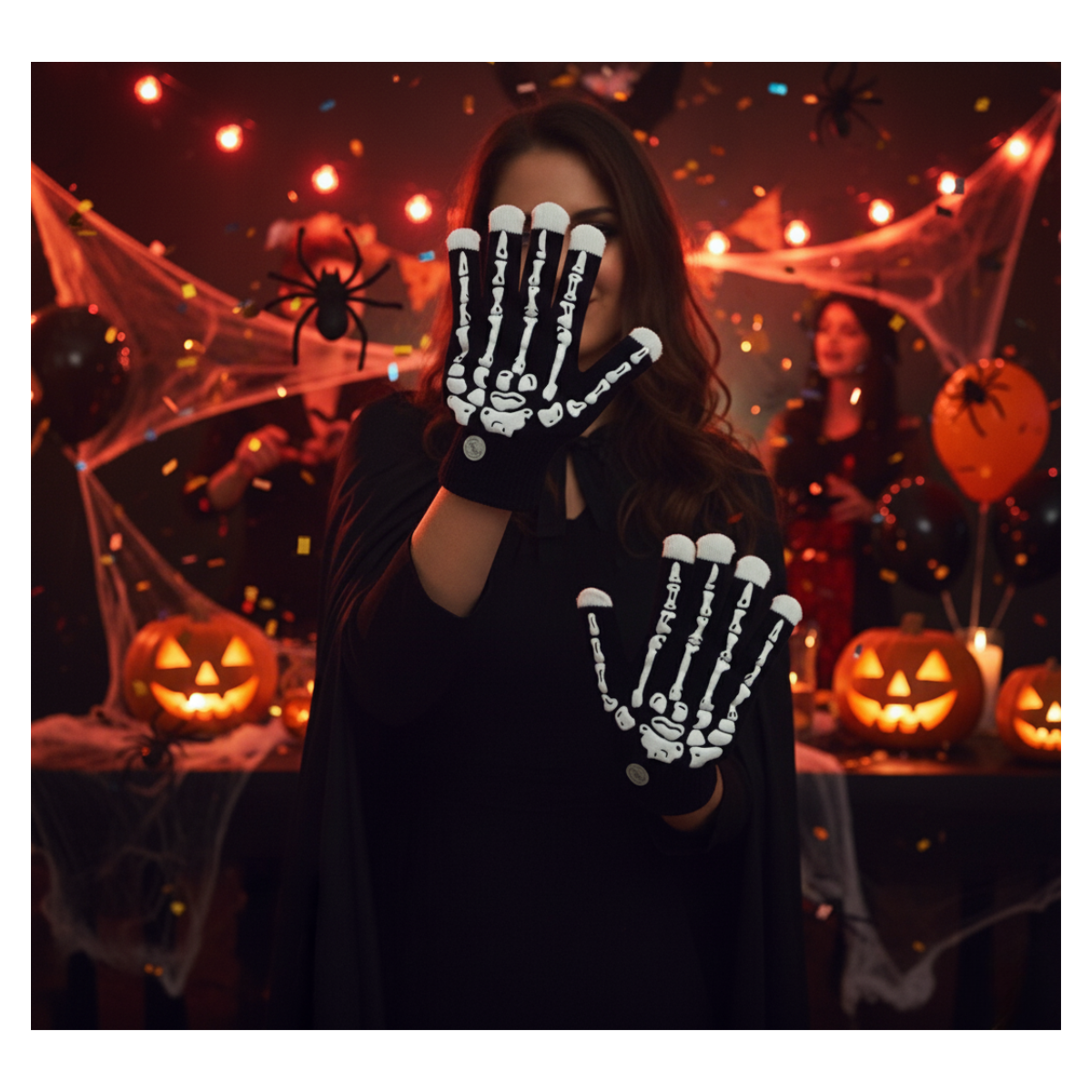 Guantes Esqueleto Con Luces En Los Dedos Halloween 2025-5