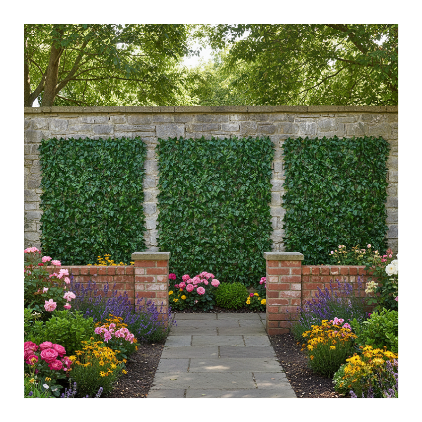 Pack 2 Mallas Cerca De Hojas Planta Enredadera Artificial Jardín 100x300 cm-5