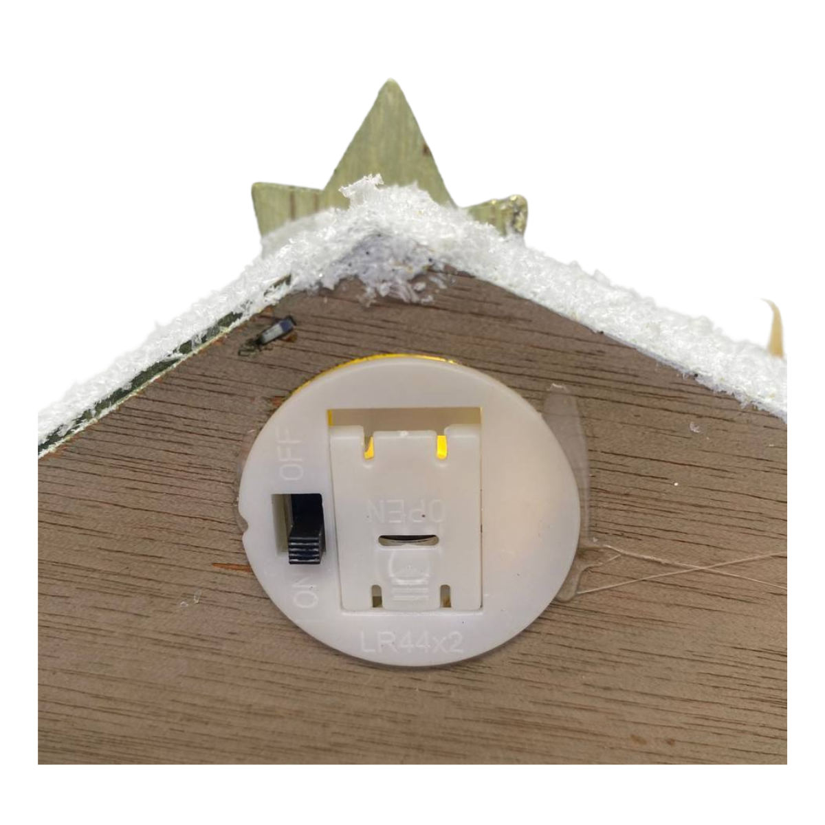 Pesebre Nacimiento Navideño Madera 22x8x16 cm Blanco Navidad 2025-2