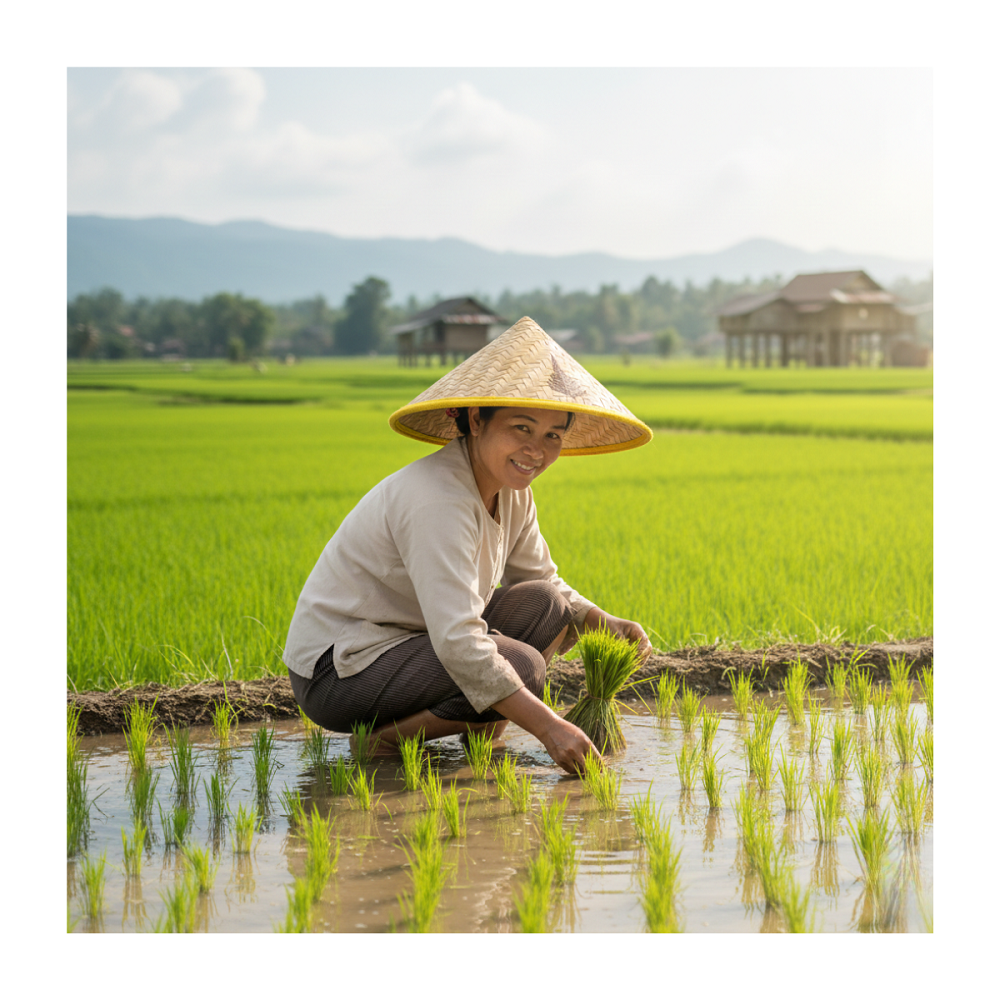 Sombrero Gorro Tradicional, Bambú Chino Marrón Claro Talla Única-4