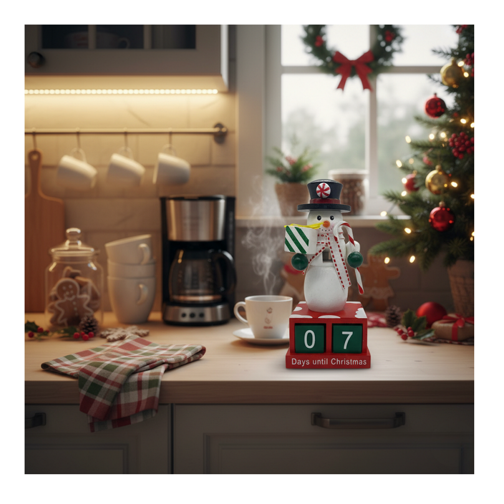 Calendario Navideño De Madera Hermoso Perpetuo Surtido Navidad 2025-4