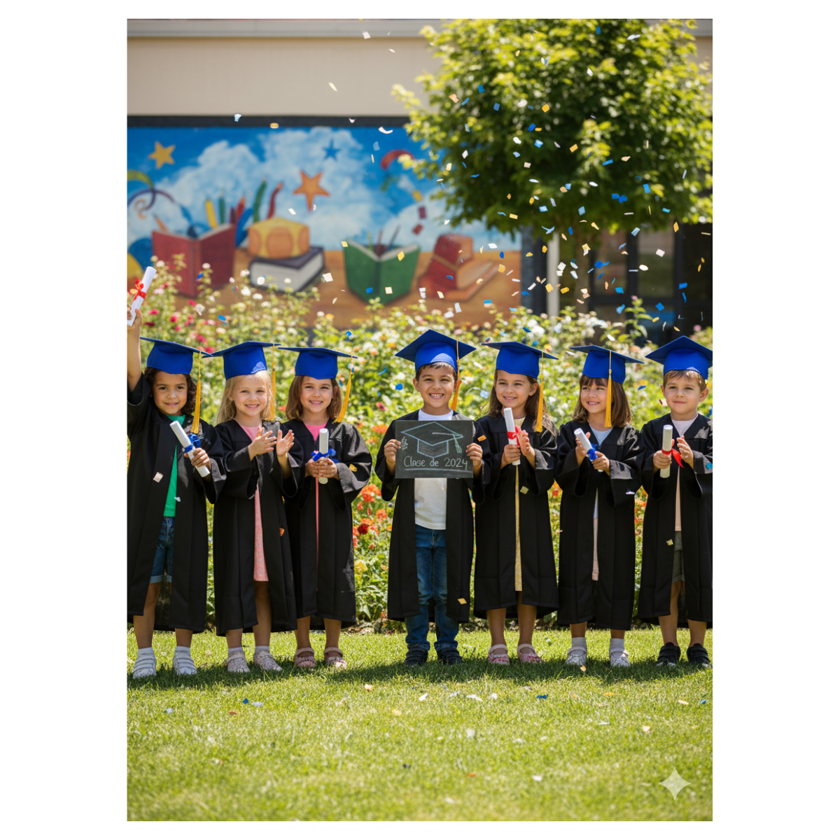 Birrete Niño Niña Azul Graduación-5