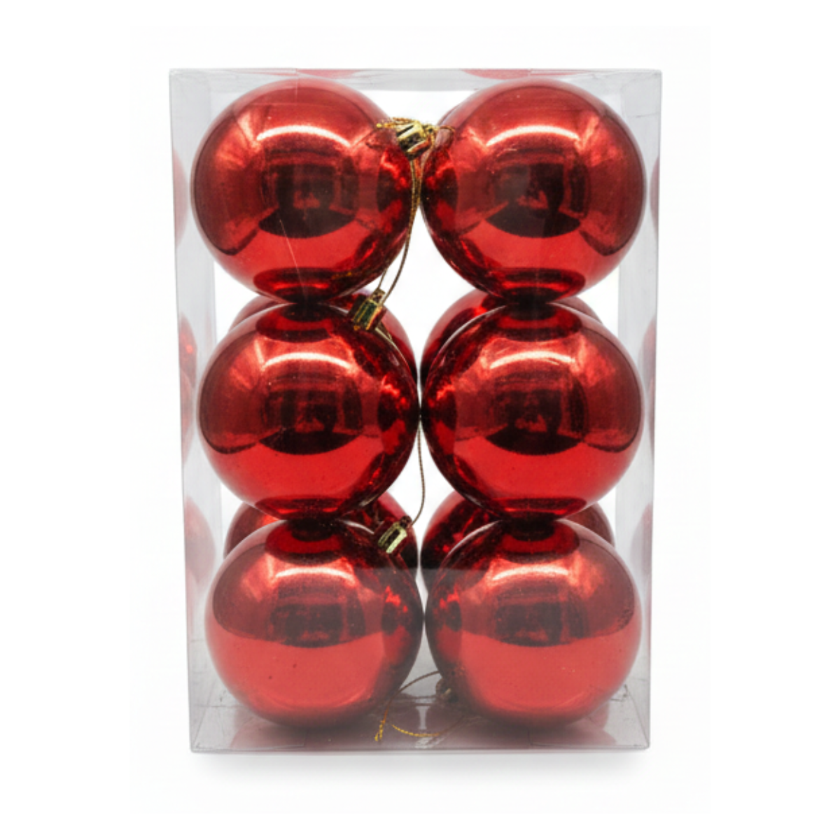 Pack 6 Esferas Navidad Rojas 12cm Decoración Colgantes-1