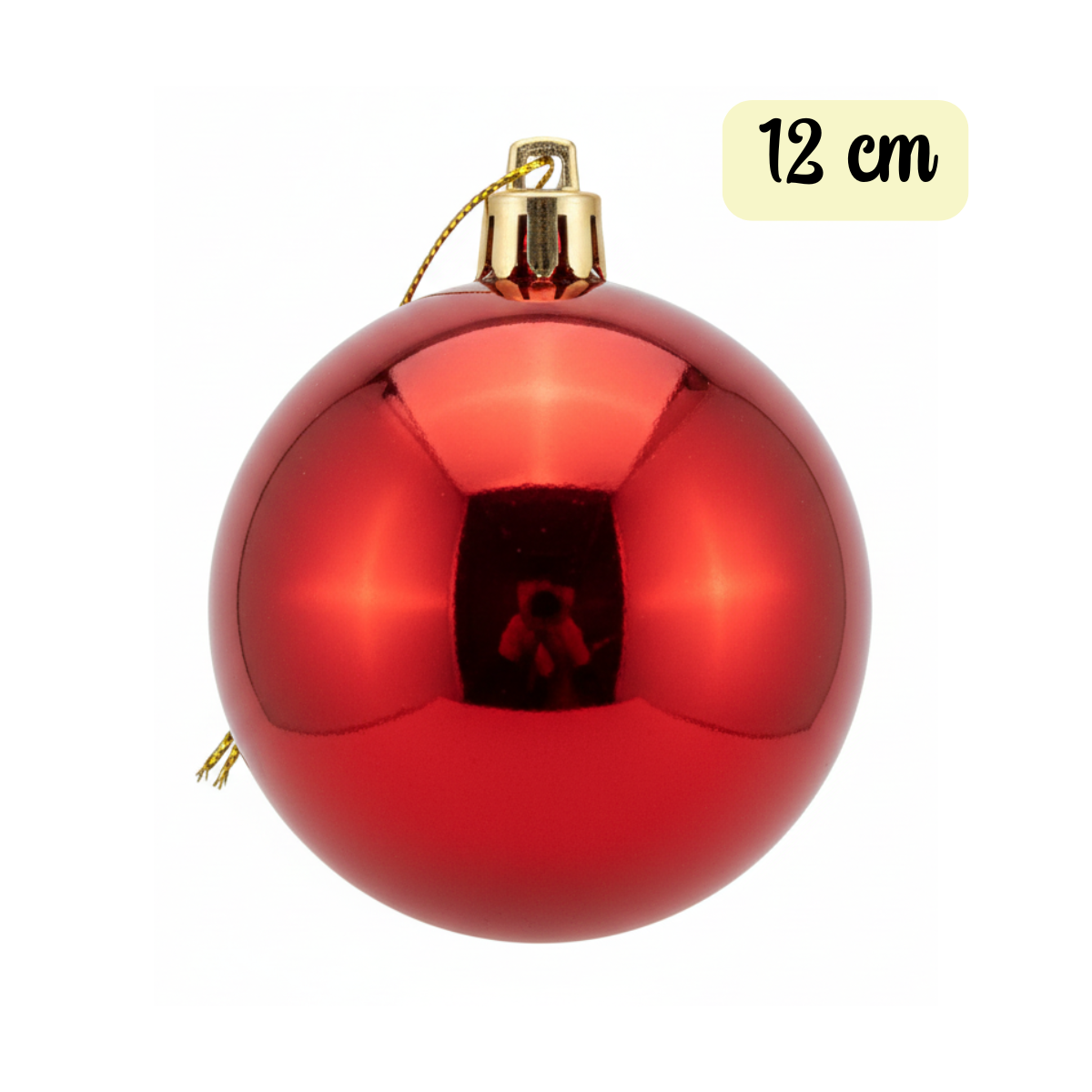Pack 6 Esferas Navidad Rojas 12cm Decoración Colgantes-2