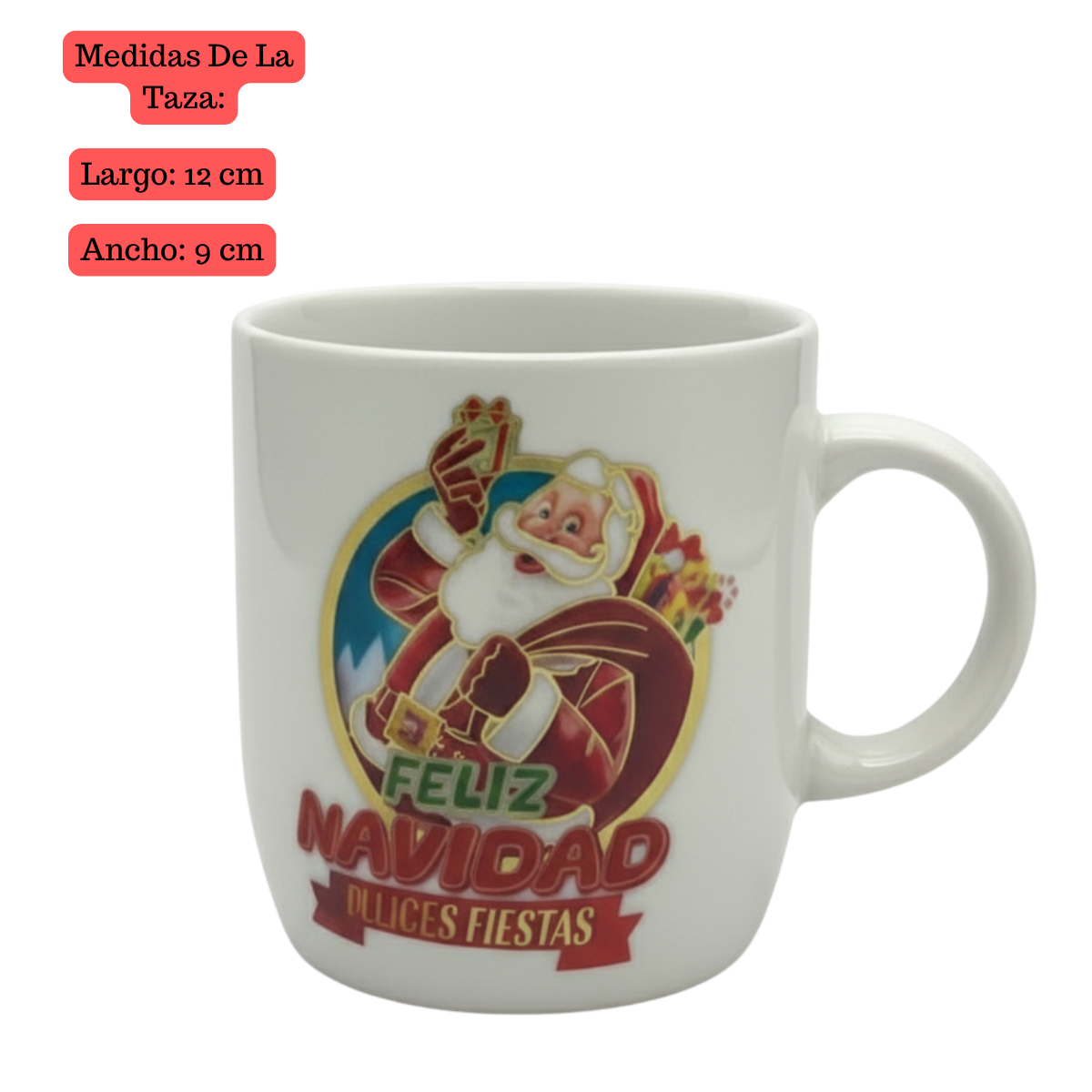 Pack 2 Tazas De Cerámica 250 mL Regalos Feliz Navidad 2025-5