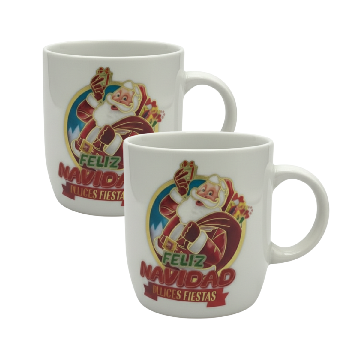 Pack 2 Tazas De Cerámica 250 mL Regalos Feliz Navidad 2025-6