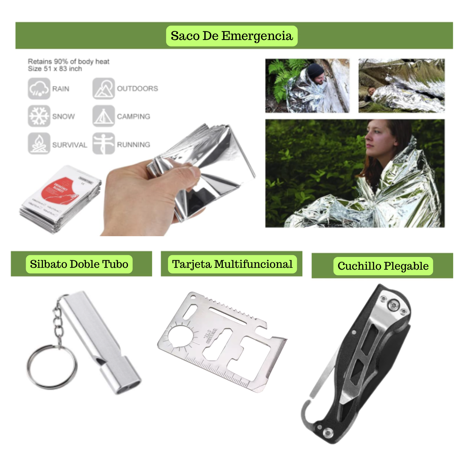 Kit Herramientas Supervivencia Outdoor Camping 11 En 1 Emergencia-6