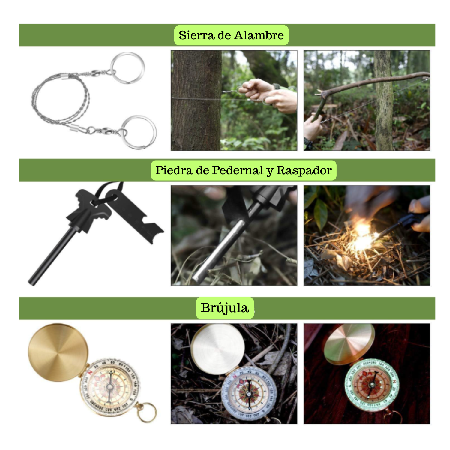 Kit Herramientas Supervivencia Outdoor Camping 11 En 1 Emergencia-7