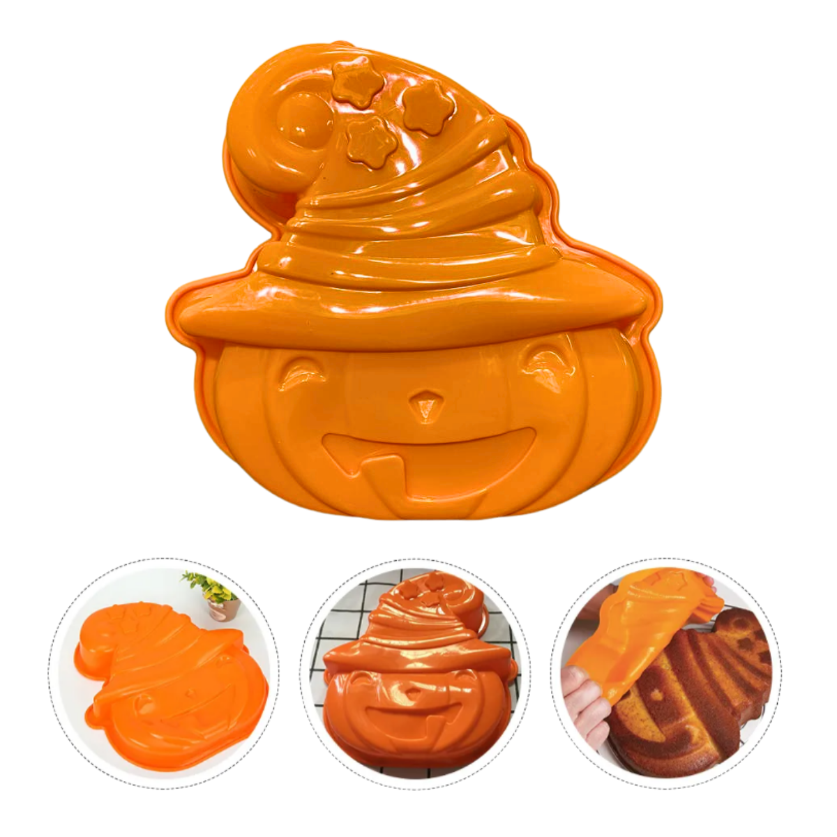 Molde Silicona Calabaza Tortas Fiesta Halloween 2025-3
