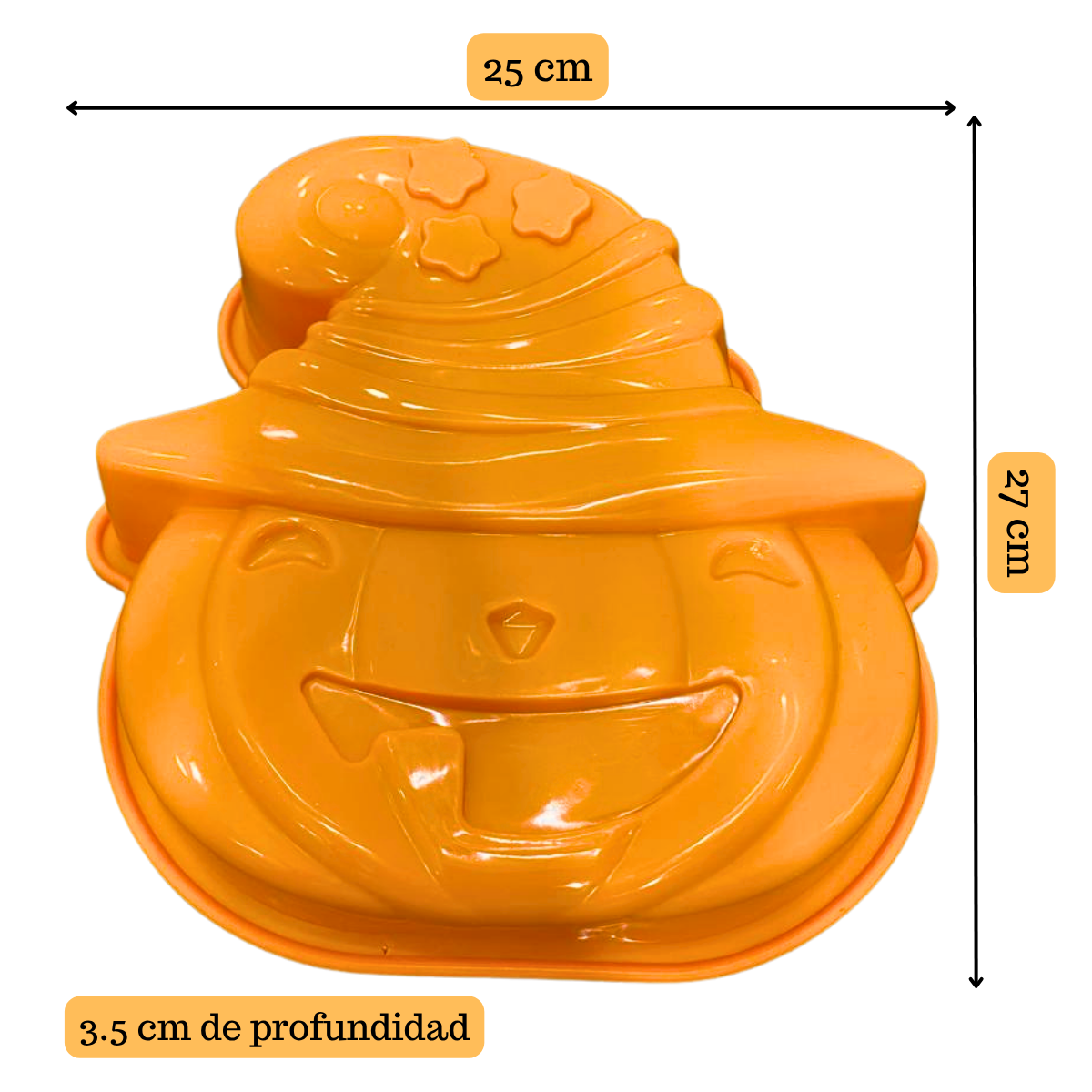 Molde Silicona Calabaza Tortas Fiesta Halloween 2025-4
