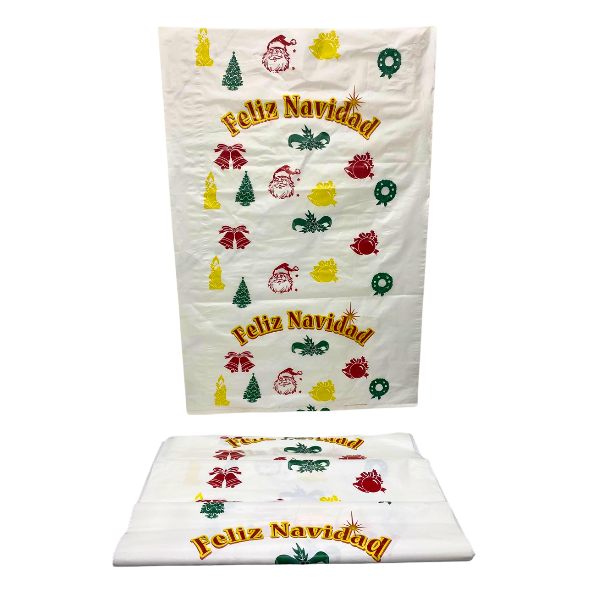 Pack 10 Bolsas Plásticas Navideñas Compartir Navidad-0