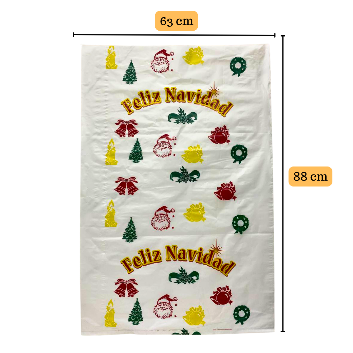 Pack 10 Bolsas Plásticas Navideñas Compartir Navidad-3