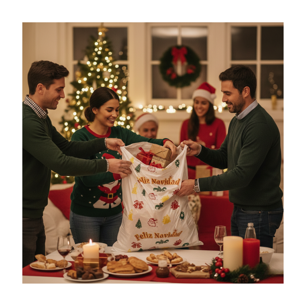Pack 10 Bolsas Plásticas Navideñas Compartir Navidad-4