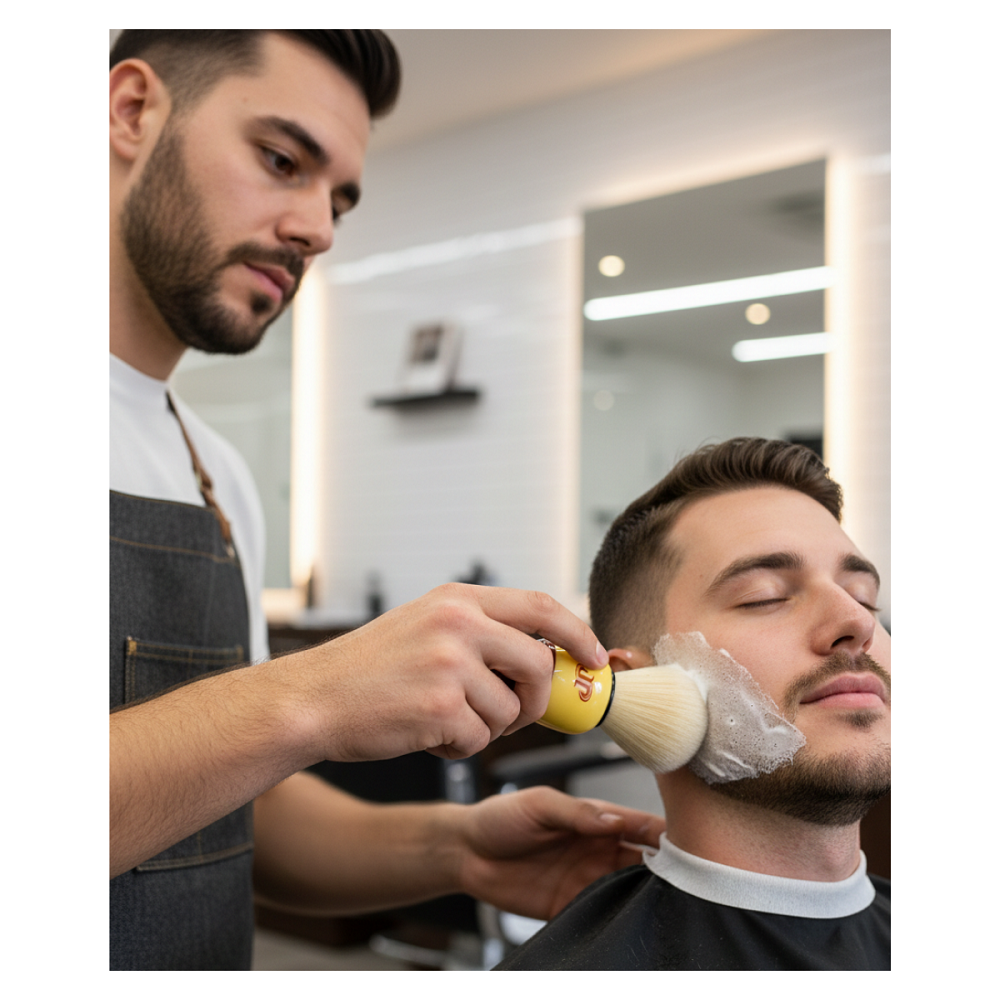 Pack 6 Brochas Hisopo De Madera Para Barba - Peluquería Barbería-4